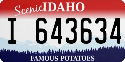 ID license plate I643634