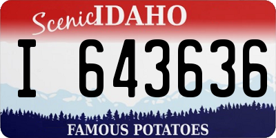 ID license plate I643636