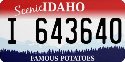 ID license plate I643640