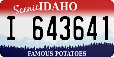 ID license plate I643641