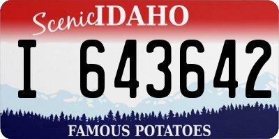 ID license plate I643642
