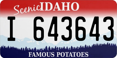 ID license plate I643643