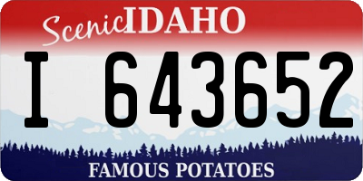 ID license plate I643652