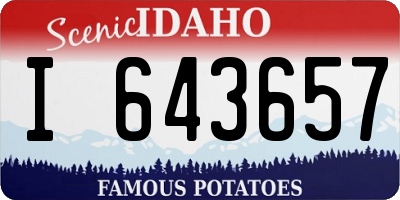 ID license plate I643657