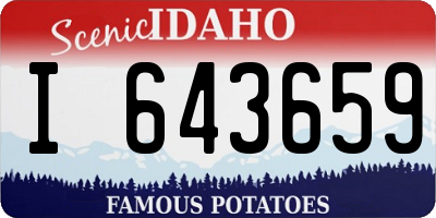 ID license plate I643659