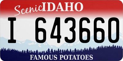 ID license plate I643660