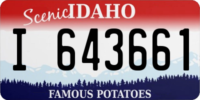ID license plate I643661