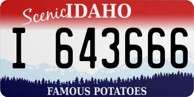 ID license plate I643666