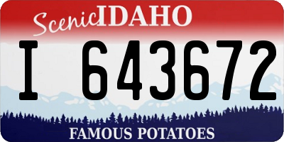 ID license plate I643672