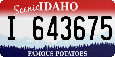ID license plate I643675