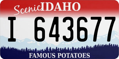 ID license plate I643677