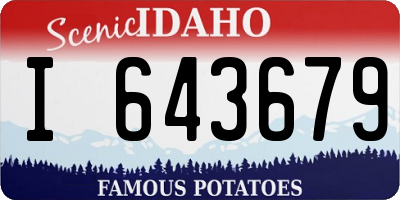 ID license plate I643679