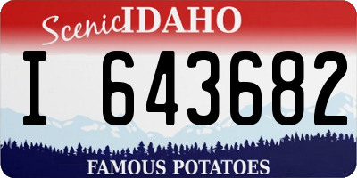 ID license plate I643682