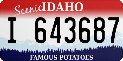 ID license plate I643687
