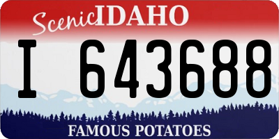ID license plate I643688