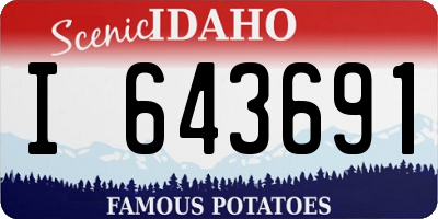 ID license plate I643691