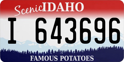 ID license plate I643696