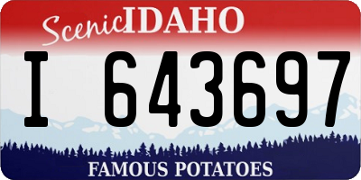 ID license plate I643697