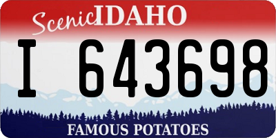 ID license plate I643698