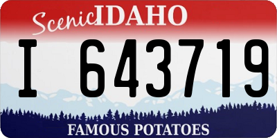 ID license plate I643719