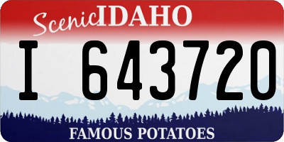 ID license plate I643720