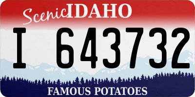 ID license plate I643732