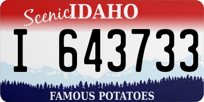 ID license plate I643733