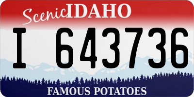 ID license plate I643736