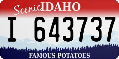 ID license plate I643737