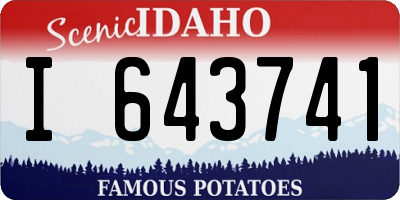 ID license plate I643741