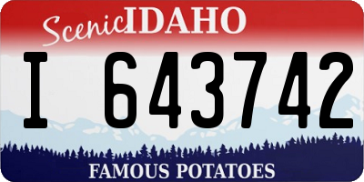 ID license plate I643742