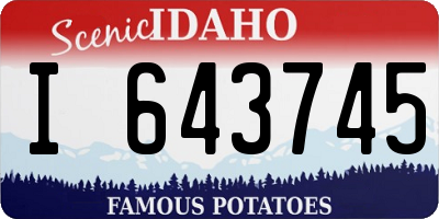 ID license plate I643745