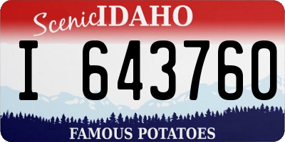ID license plate I643760