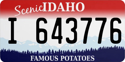 ID license plate I643776