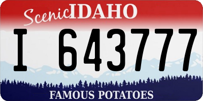 ID license plate I643777