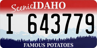 ID license plate I643779