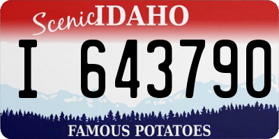ID license plate I643790