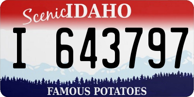 ID license plate I643797