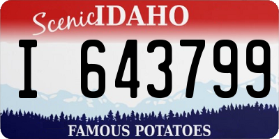 ID license plate I643799