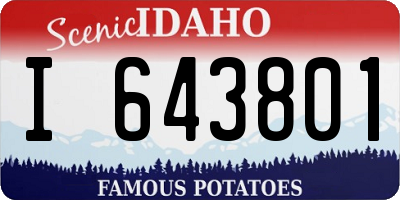 ID license plate I643801