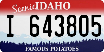 ID license plate I643805