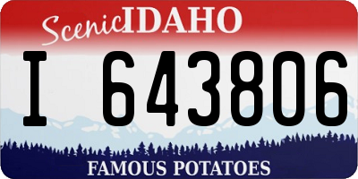 ID license plate I643806