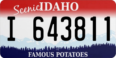 ID license plate I643811