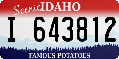 ID license plate I643812