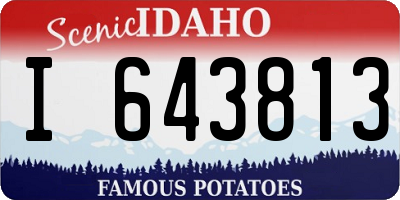 ID license plate I643813