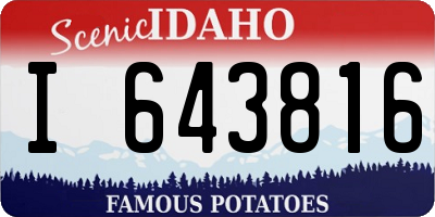 ID license plate I643816