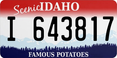 ID license plate I643817