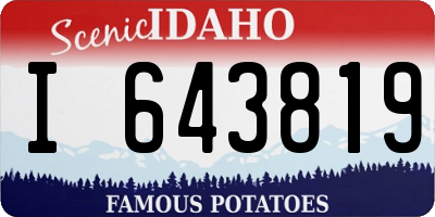 ID license plate I643819