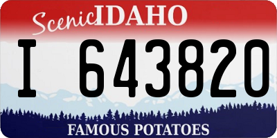 ID license plate I643820