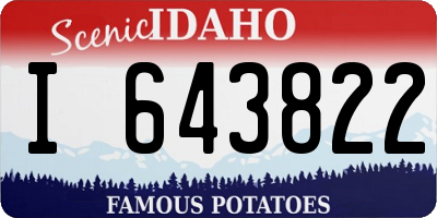 ID license plate I643822
